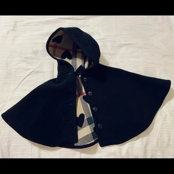Jackets Coats Burberry Kids Wool Capeponcho Poshmark